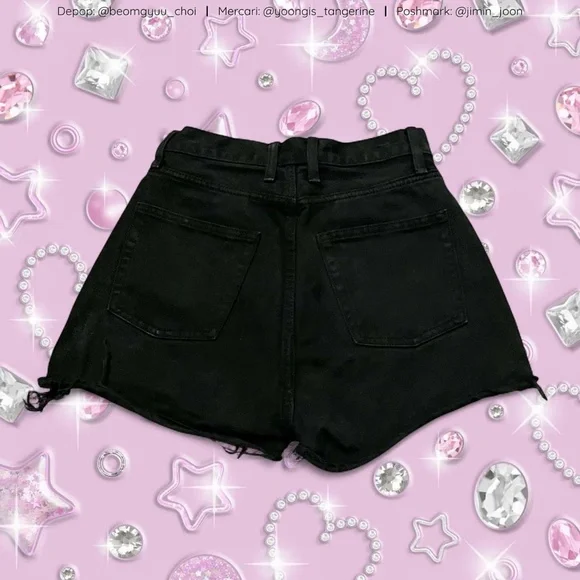 Black Brandy Melville John Galt high waisted shorts - Picture 2 of 5